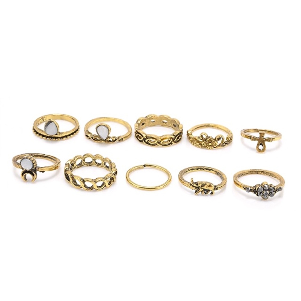 10PCS Waterfall Rings set - Picture 5 of 6