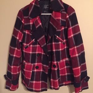 Plaid Pea Coat