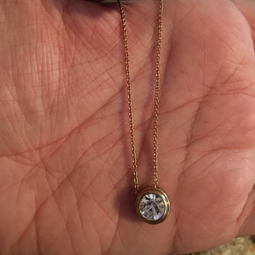 Yello cubic zerconia necklace