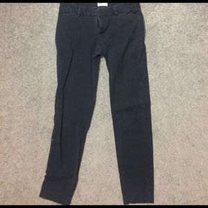 Straight leg navy stretch dress pants