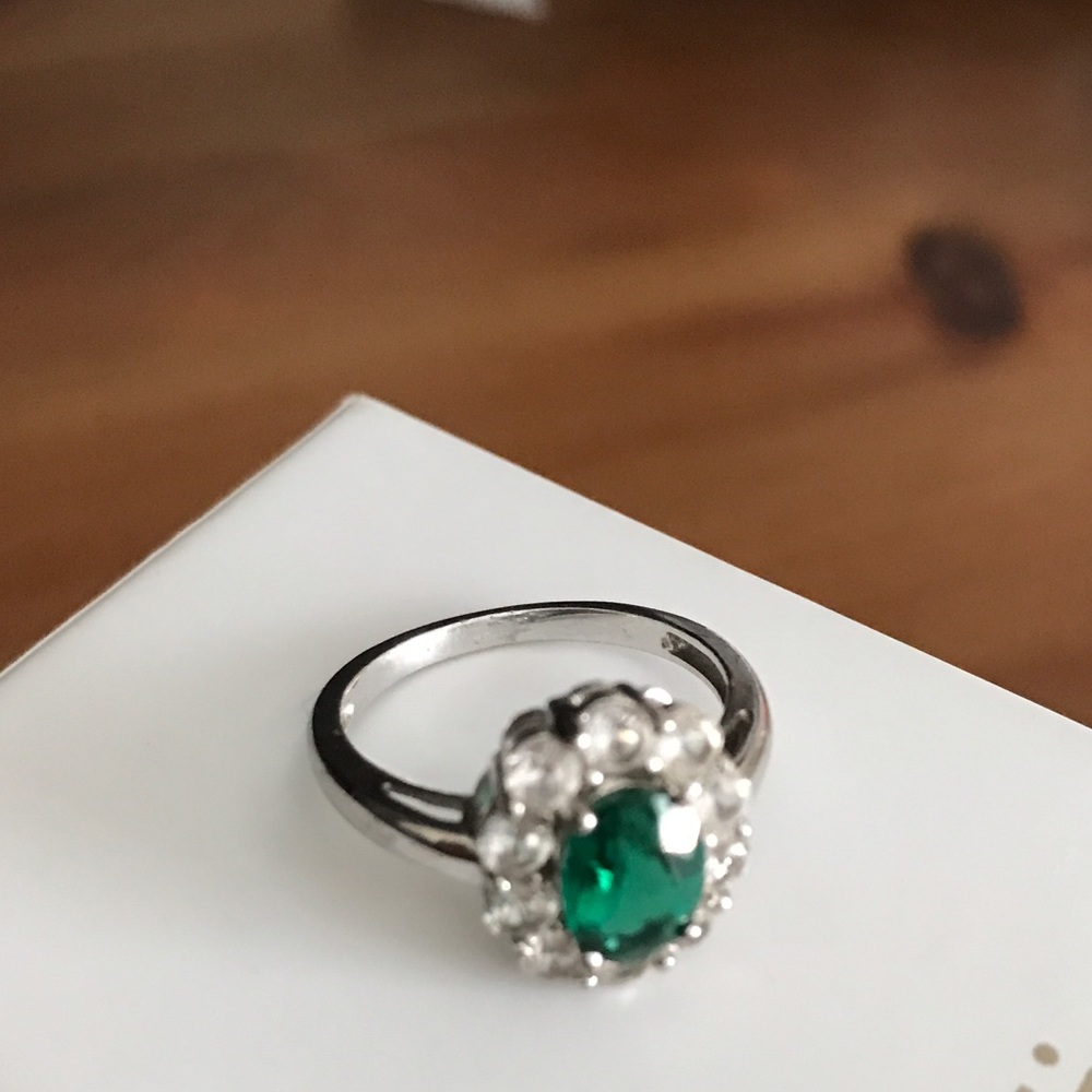 Sterling Silver Emerald Ring