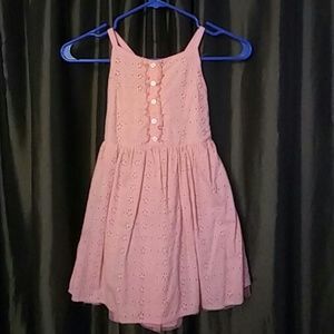 Pink eyelet dress