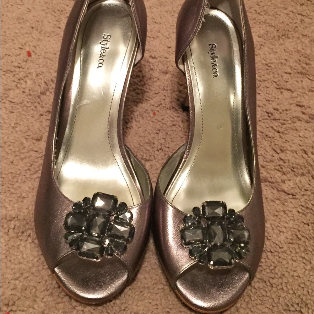 Silver Studded Dress Shoes