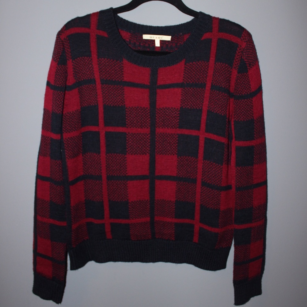Francesca's Size Large Plaid Sweater