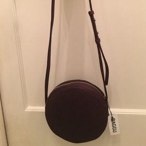 Baggu round leather bag