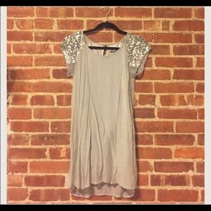 Grey sequin dress