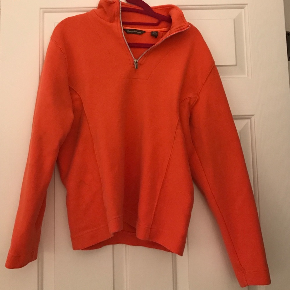 Orange Tommy Bahama 1/4 Zip Pullover