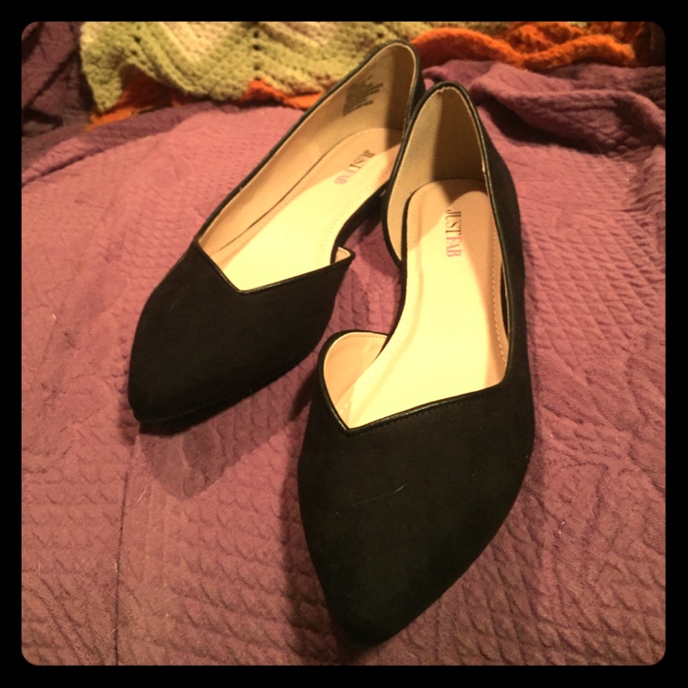 Black JustFab d'orsay flats