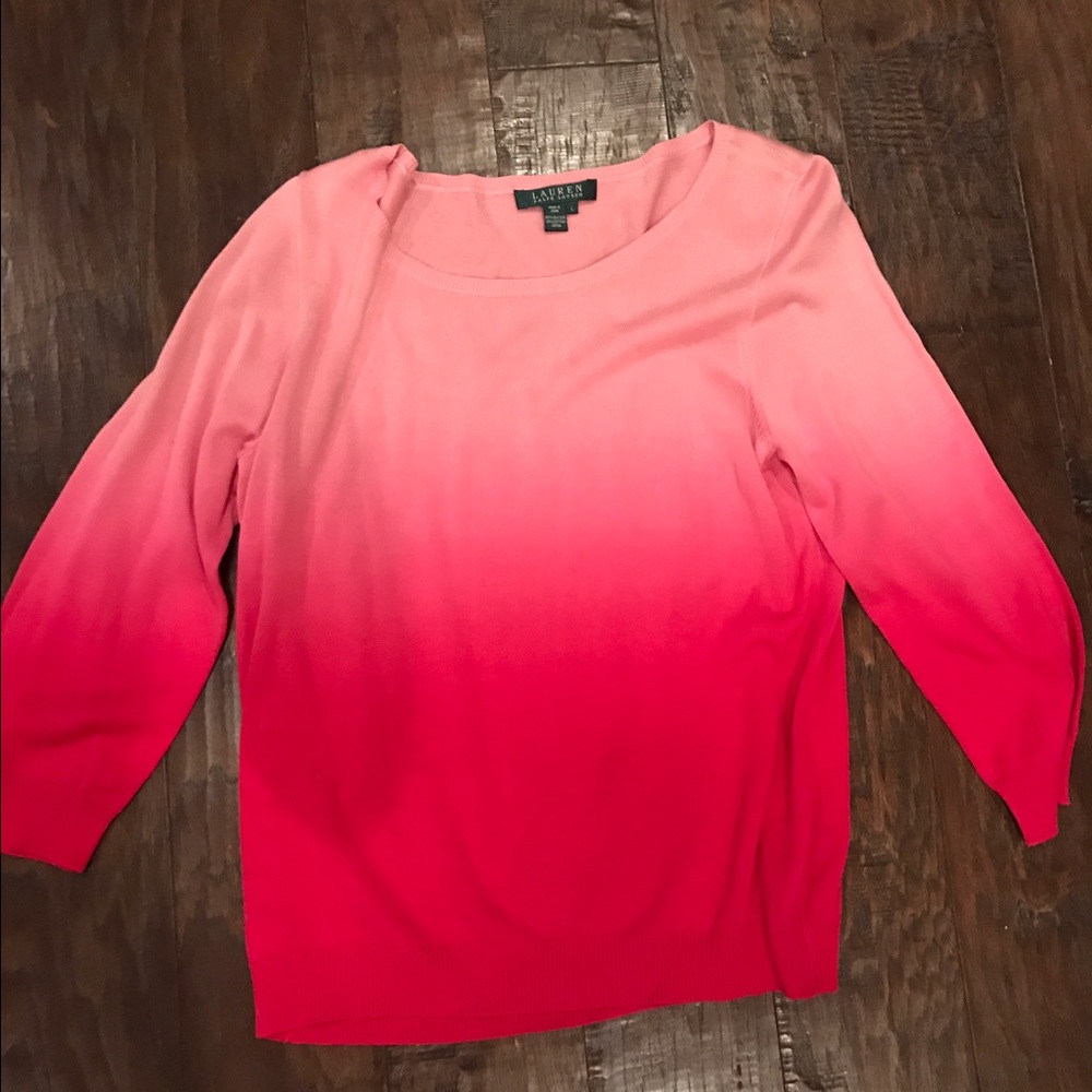 LAUREN RALPH LAUREN ombré sweater. Size large.