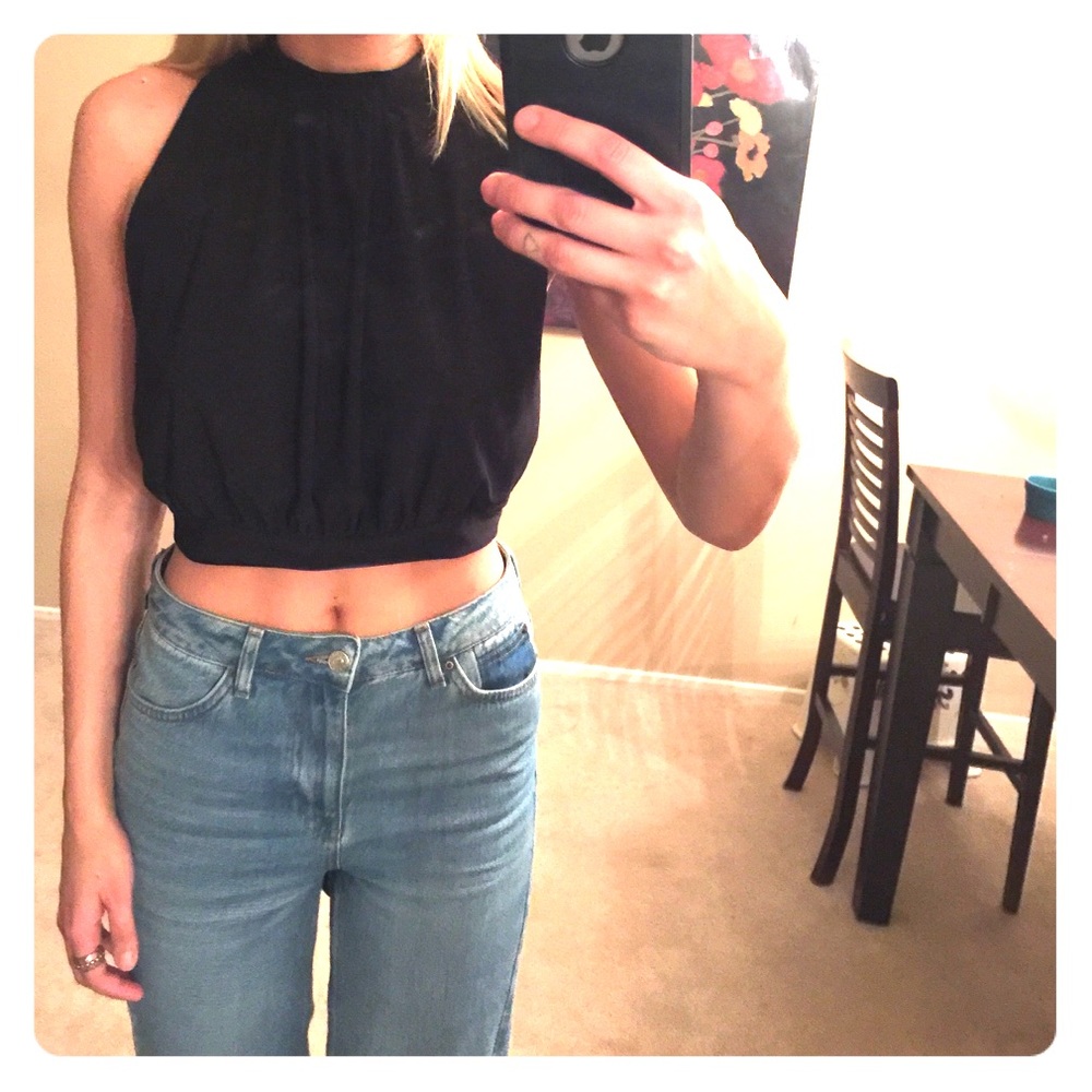 Black halter top