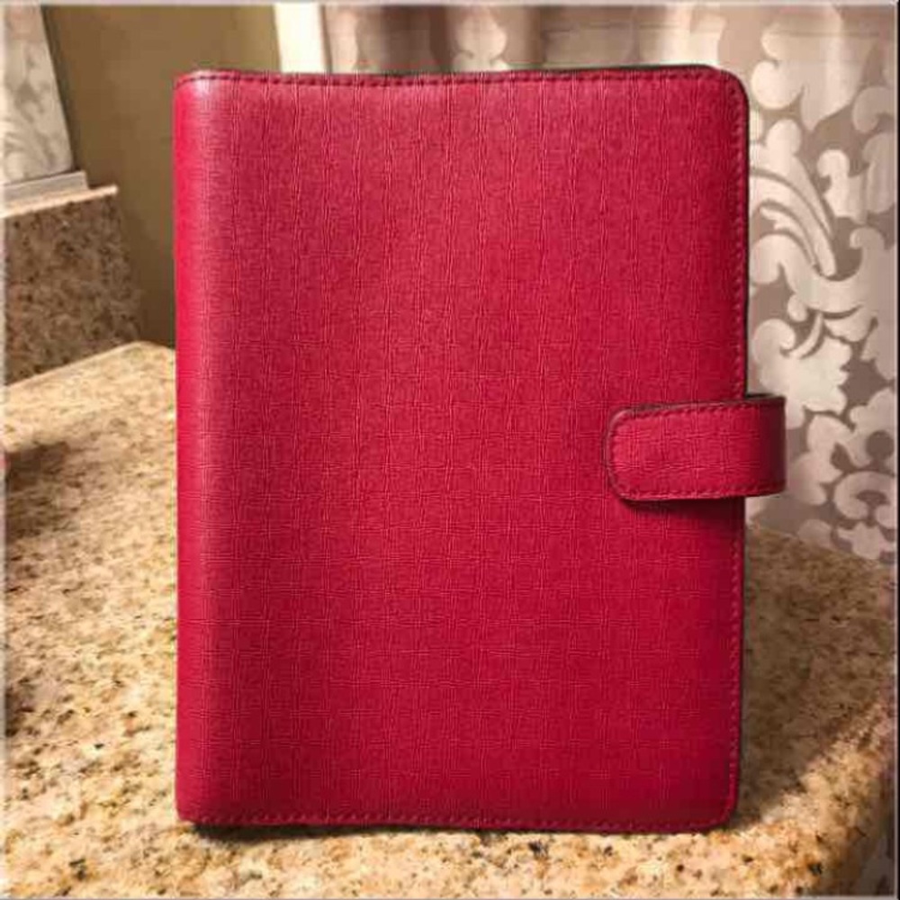 Coach Leather Red Agenda/Planner