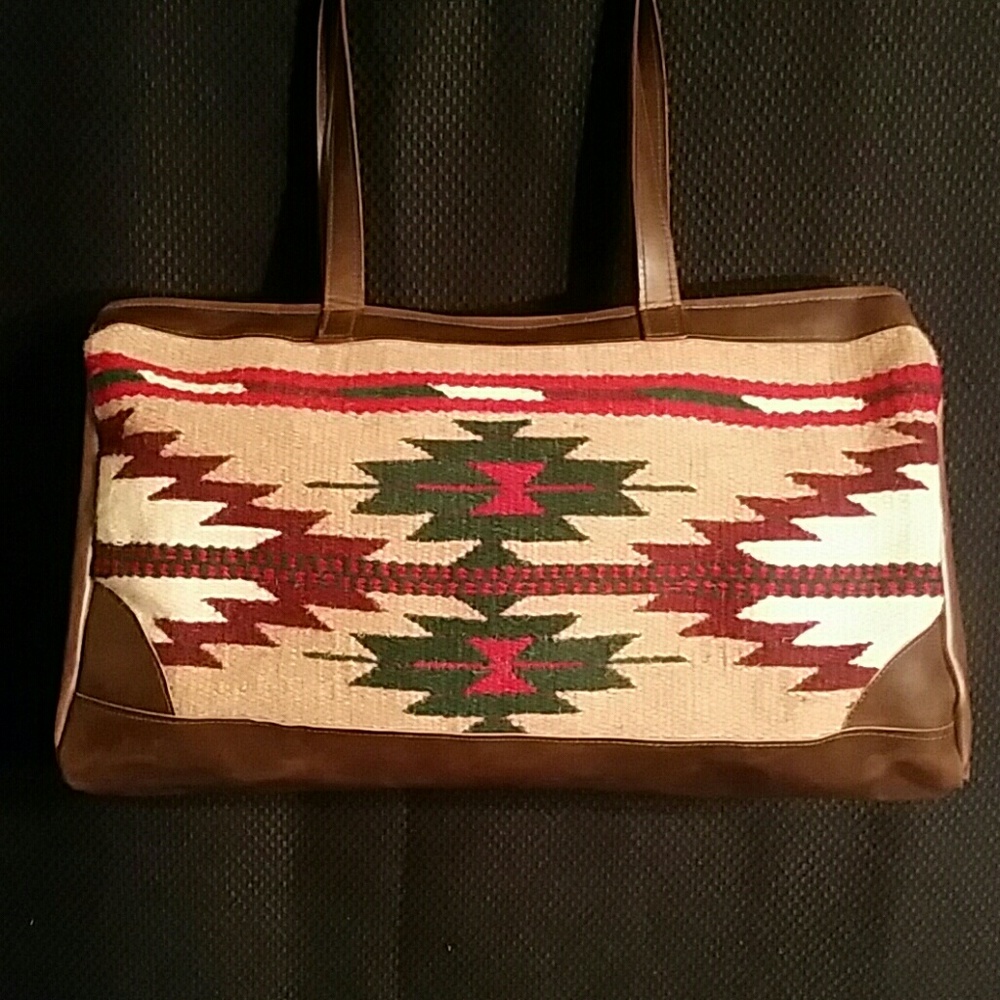 Artisan Handwoven Duffel Weekender Bag NEW