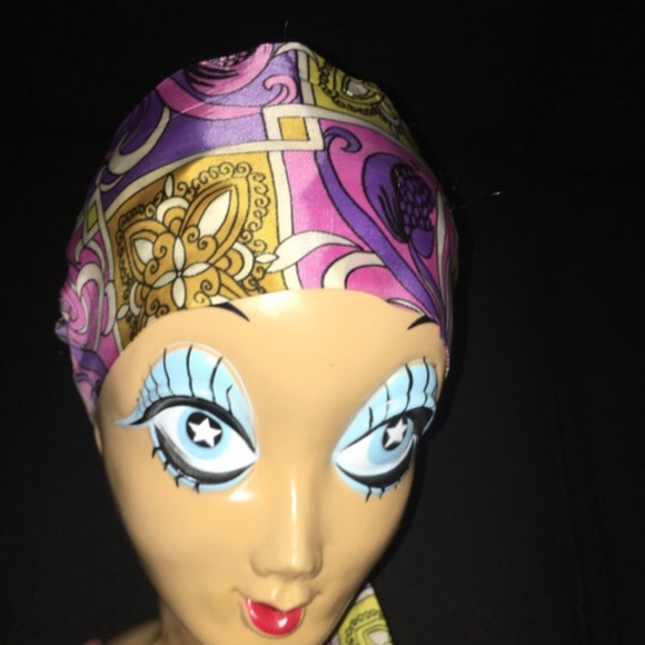 Accessories - Vintage Headscarf Pink and Purple Accessories - Vintage Headscarf Pink and Purple