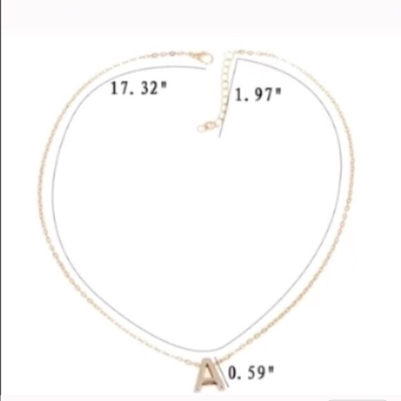 18K Gold Plated initial necklace - Picture 2 of 2