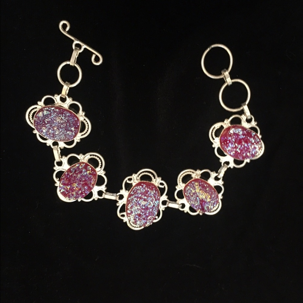 Nice purple and silver bracelet