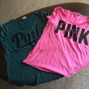 Pink victoria secret shirt size L