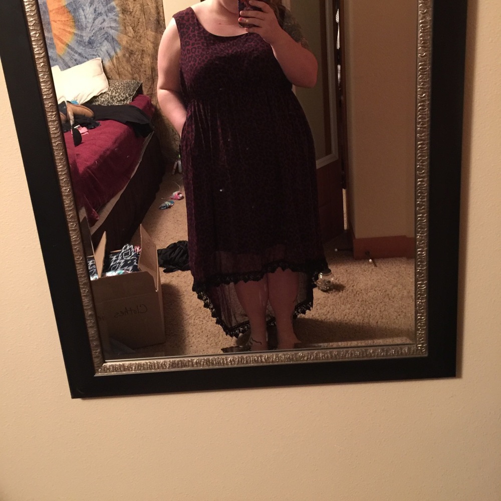 Torrid cheetah print high-low dress