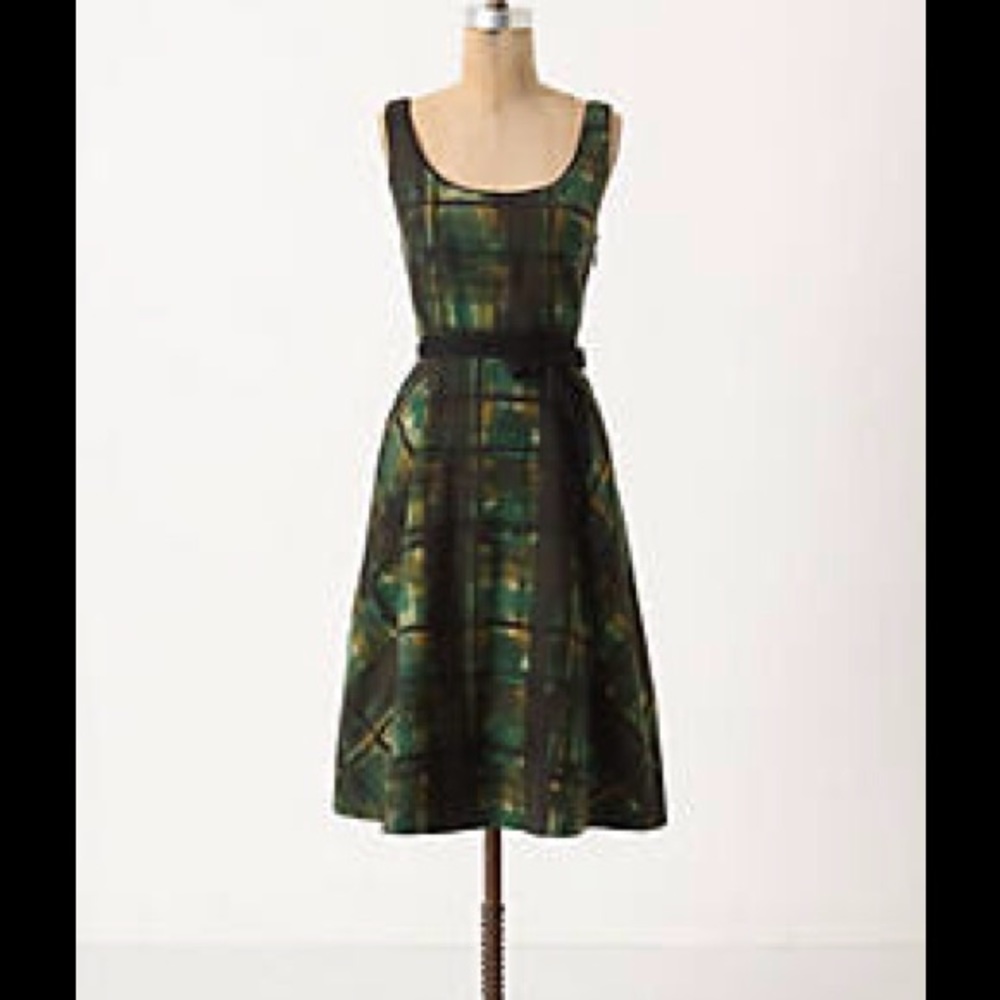 ISO Maeve Painted Plaid Dress