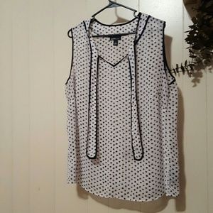 Black and white Polka-dot blouse