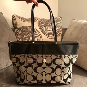 Black and Gray Coach Purse