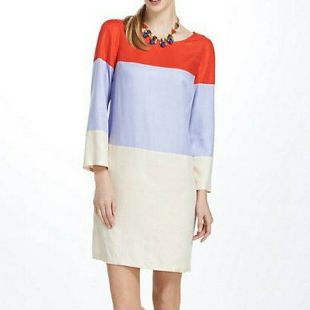 Anthropologie maeve color block dress size 14