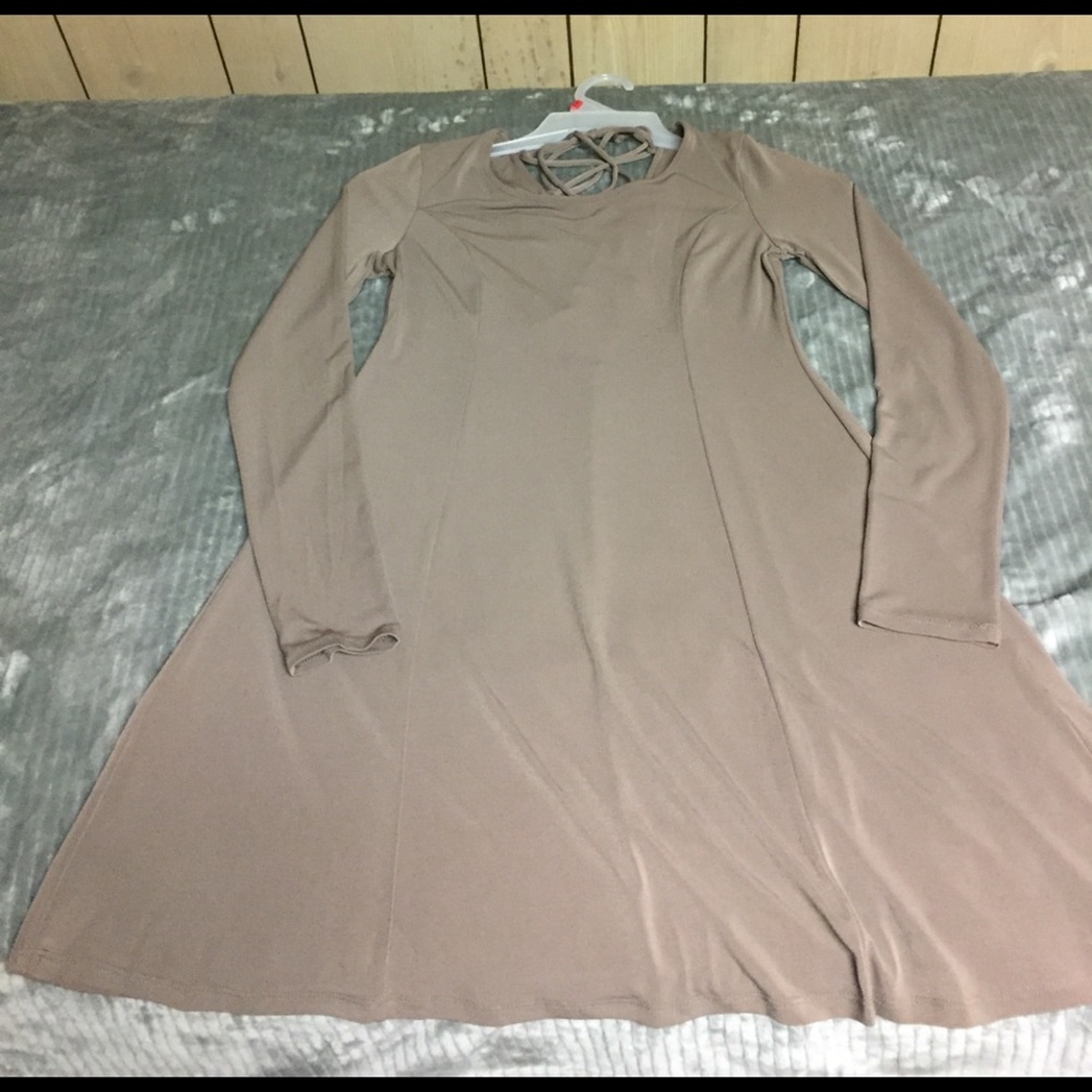 A-Line Long-Sleeve Swing Dress