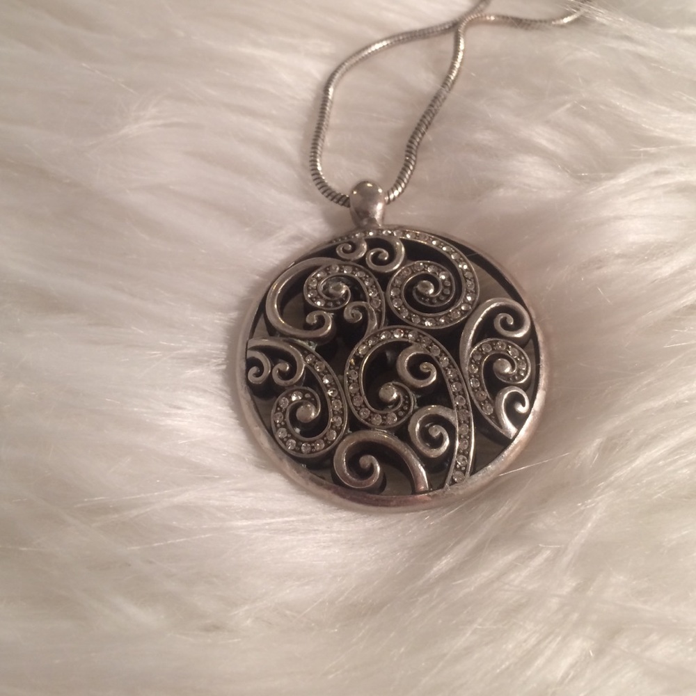 Brighton swirling crystals pendant