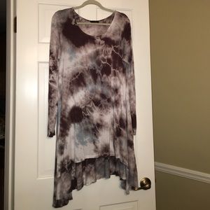 Tye Dye Asymmetrical Swing Dress