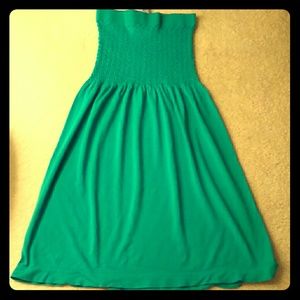 Turquoise tube-top or tube-dress