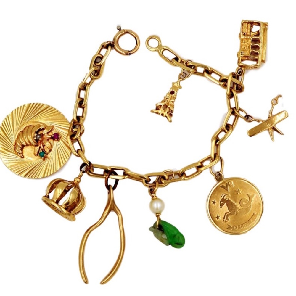 14K Gold Charm Bracelet/ SOLD ON OTHER SITE