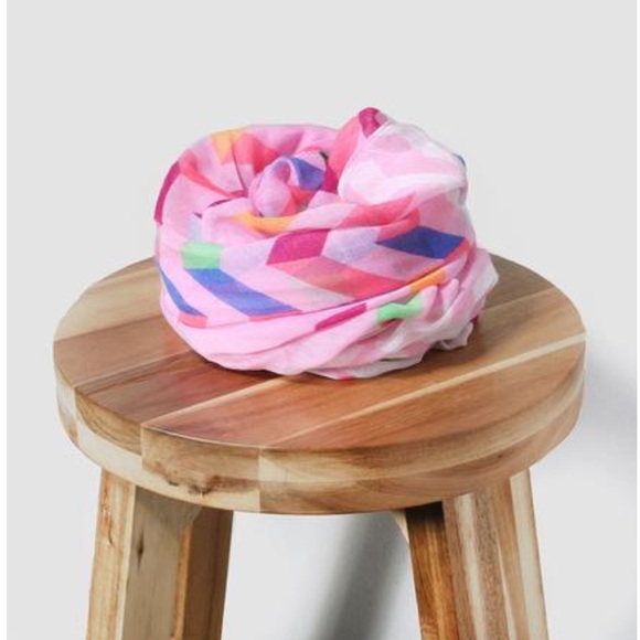 Pink Chevron Infinity Scarf - Picture 3 of 5