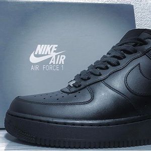 Nike Air Force Ones - AF1 (Low-Top, BLK, size 12)