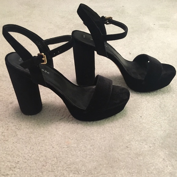 ASOS Shoes - ASOS velvet platform heels