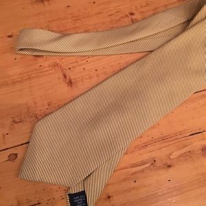Yellow/navy stripe Brooks Brothers tie