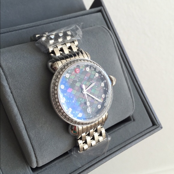 $2200 NWT Michele CSX-36 Diamond, BLACK Mosaic Mop