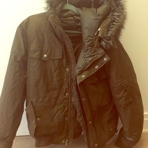 Men's North Face - heavy down/fur ski jacket