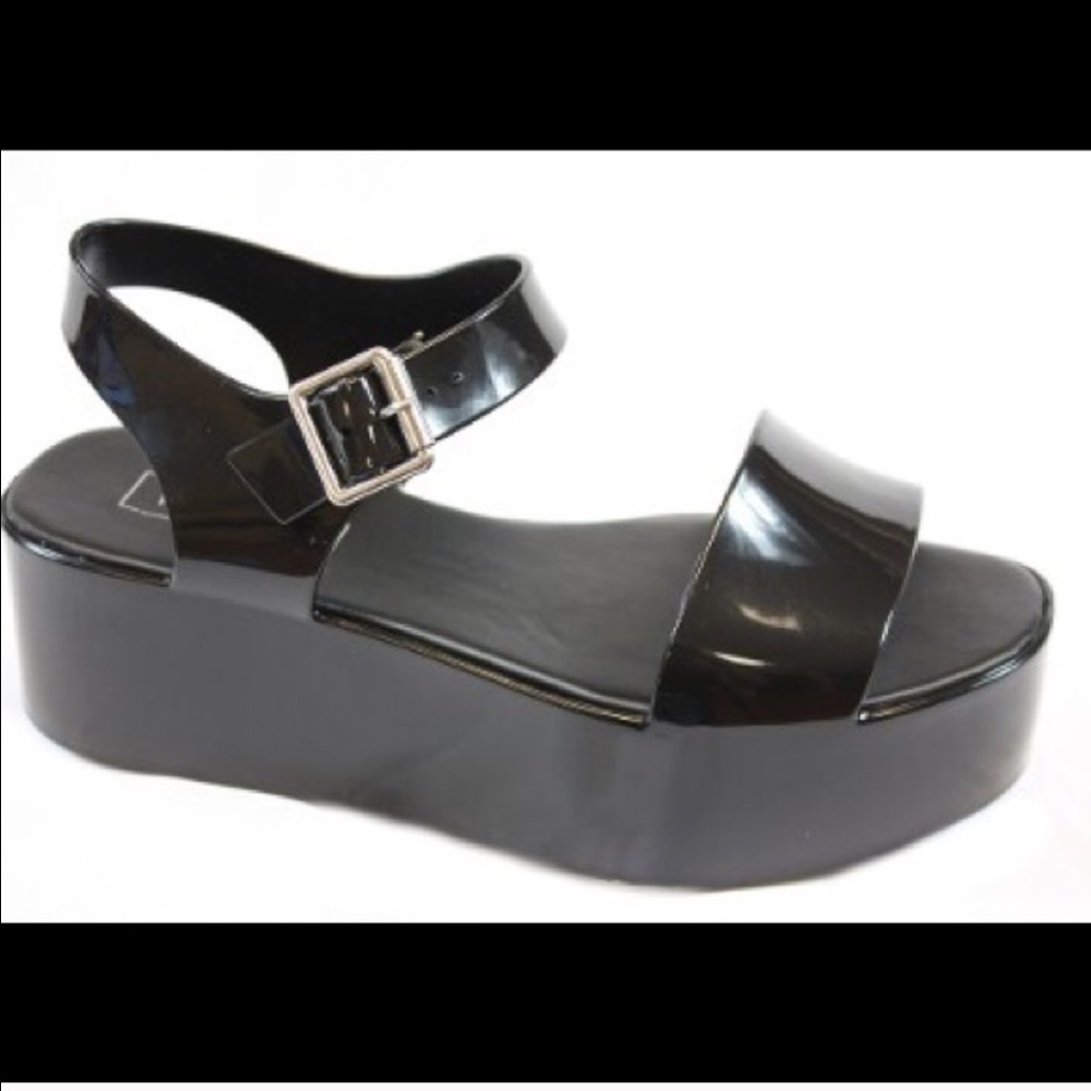 flatform black wedge