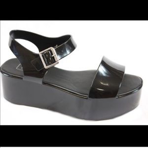 flatform black wedge