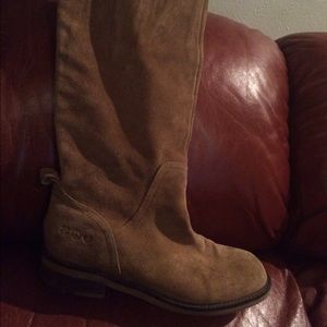 Tan sued boots-lucky