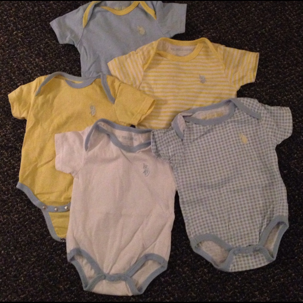 Baby boy us polo assn onesies