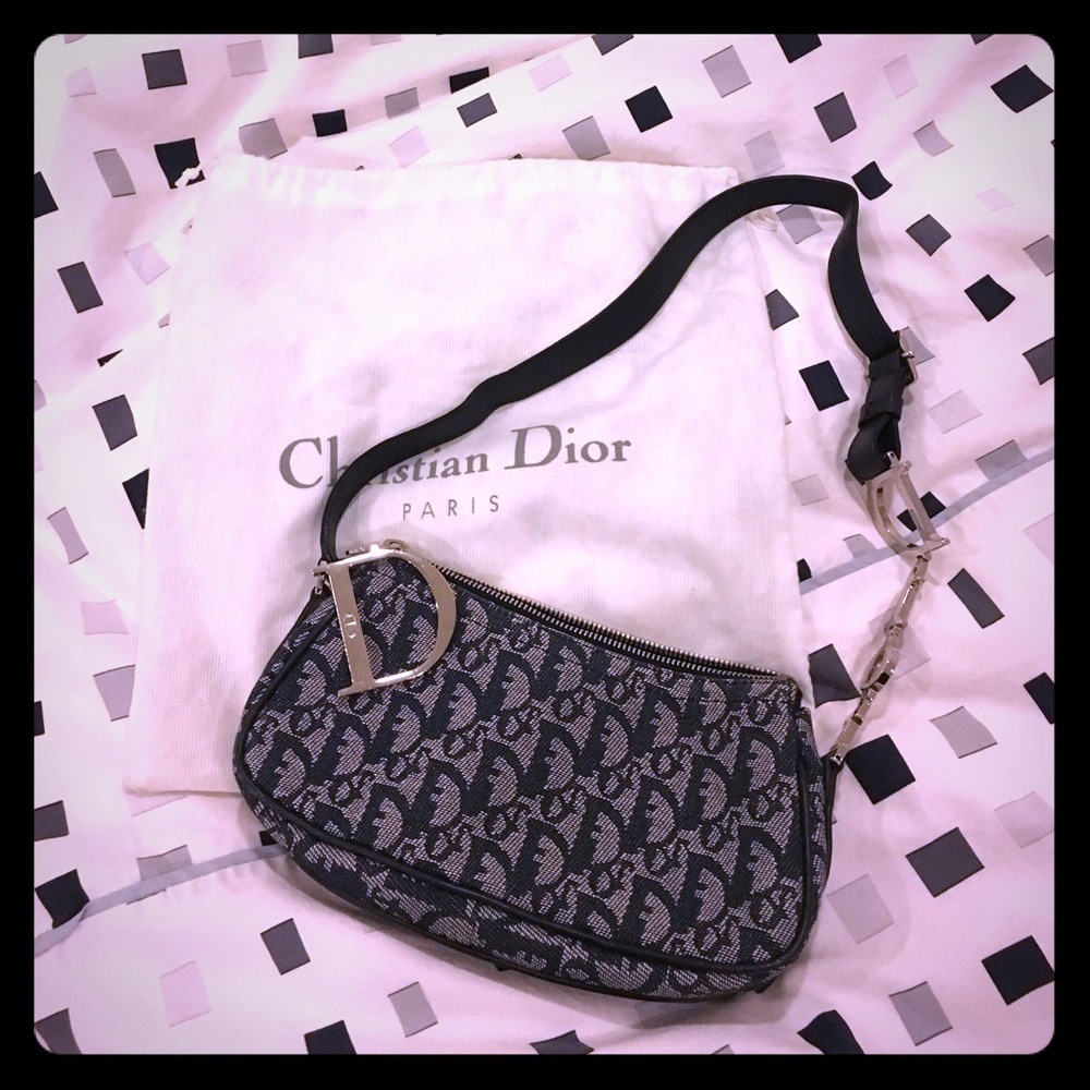 Used Dior navy handbag