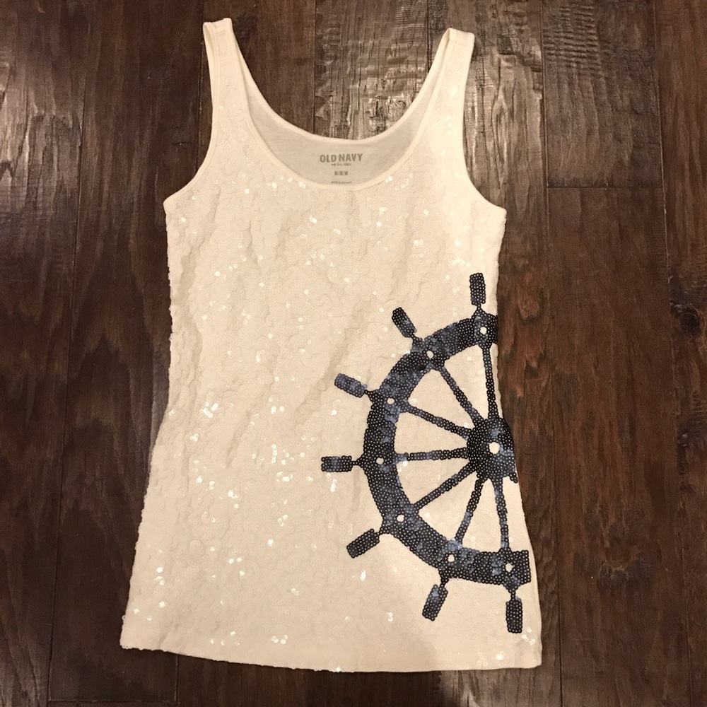 OLD NAVY tank. Nautical. Size medium. NWOT
