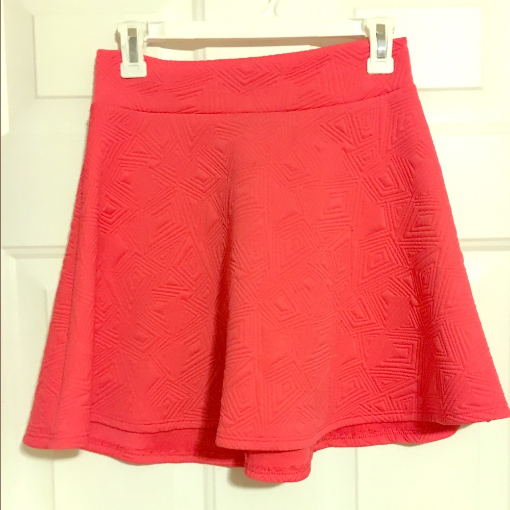 Coral skater skirt