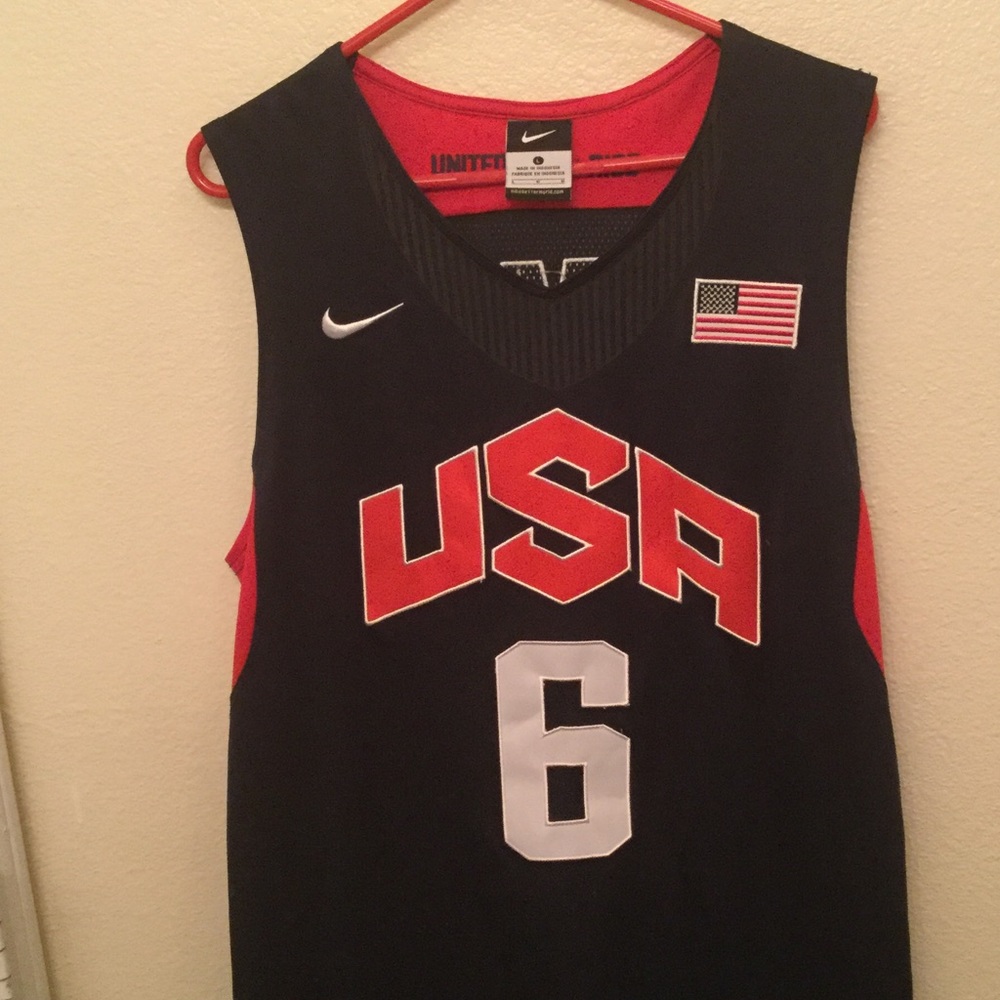 USA Olympic Basketball Nike Lebron James Jersey