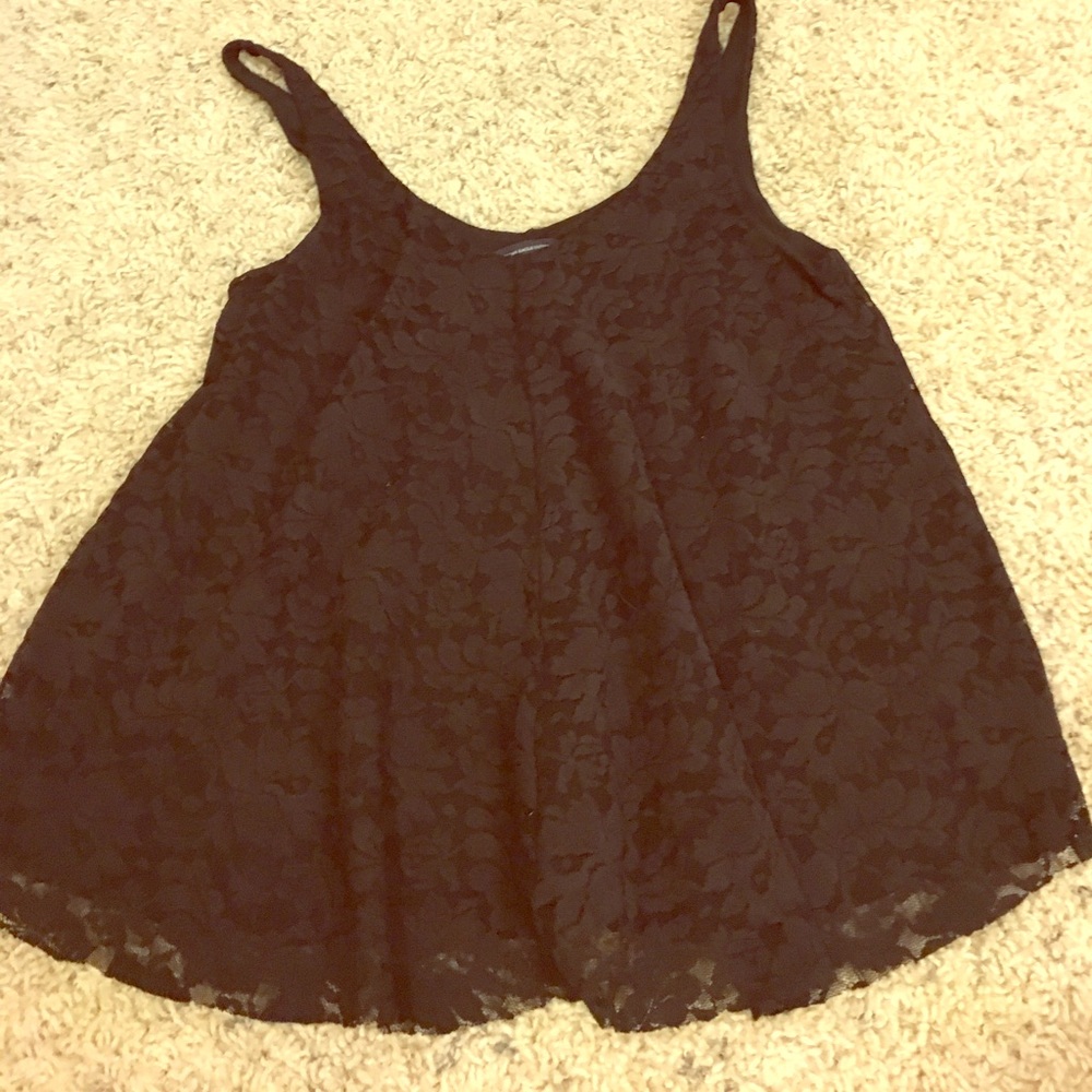 American eagle black lace tank