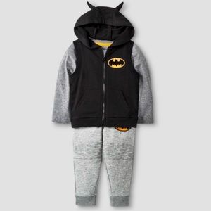 Baby Boys 3-Piece Batman Vest/Shirt & Sweatpants