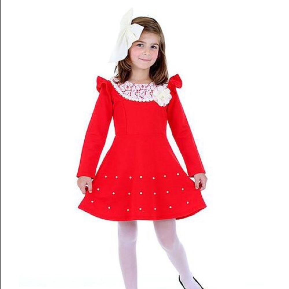 Dolce Liya
Peach Lace Collar Angel Sleeve Dress