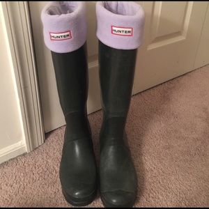 Hunter Rain Boots and Socks