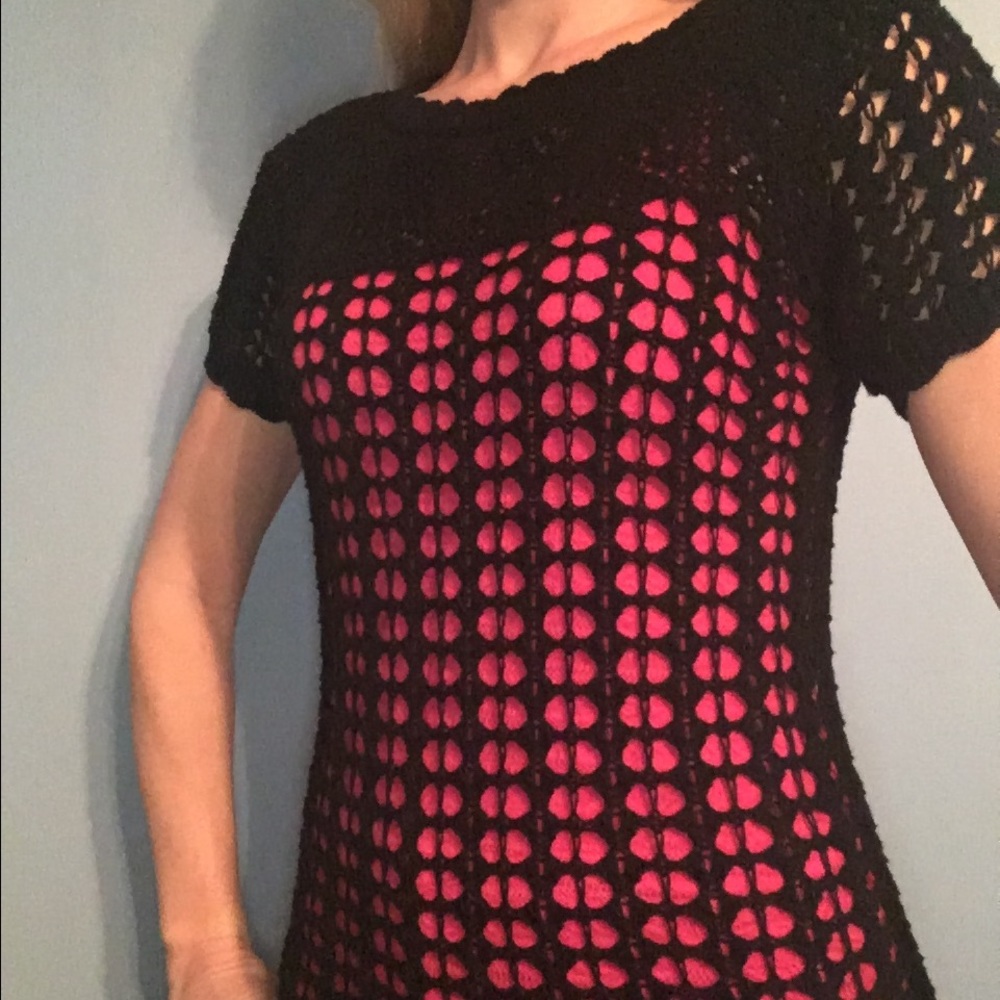 Black Crocheted sexy top