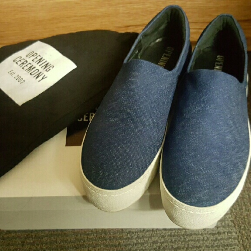 Opening Ceremony navy Cici slip on sneakers